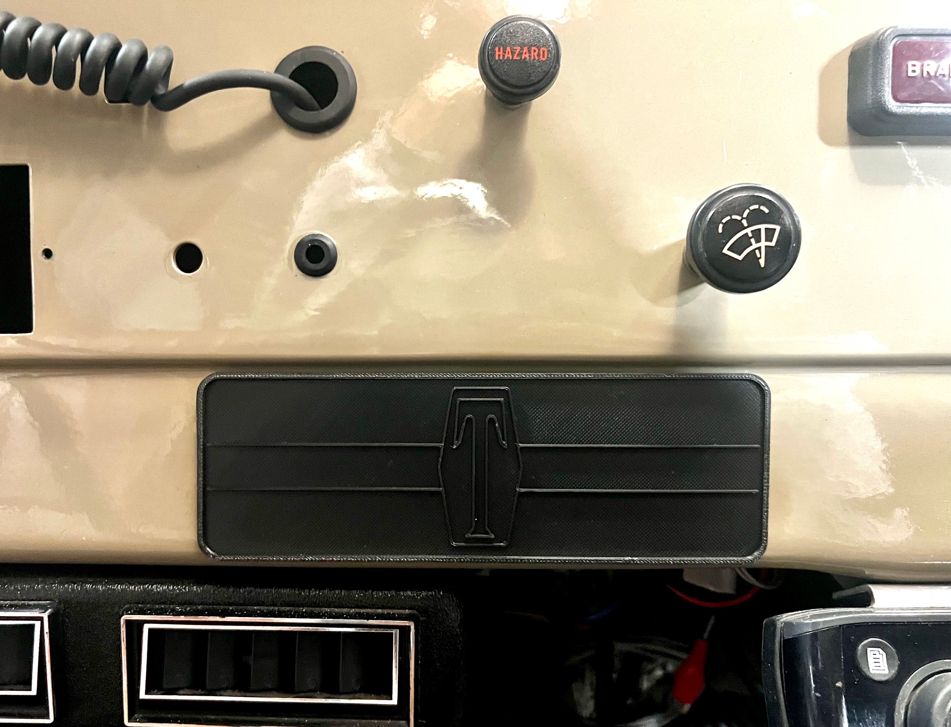 Land Cruiser Radio blanking trim front view