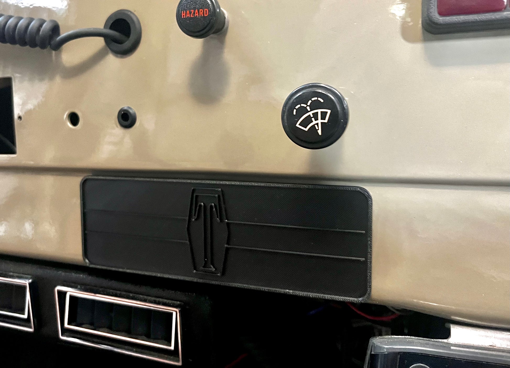 Land Cruiser angled view radio blanking trim