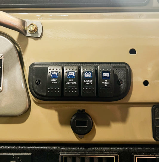 Land Cruiser ashtray replacement panel with rocker switches