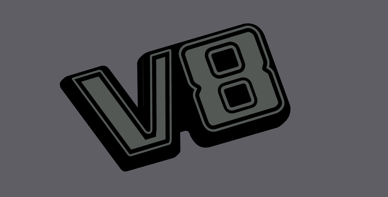 40 Series Grill badges - V8 Emblem style
